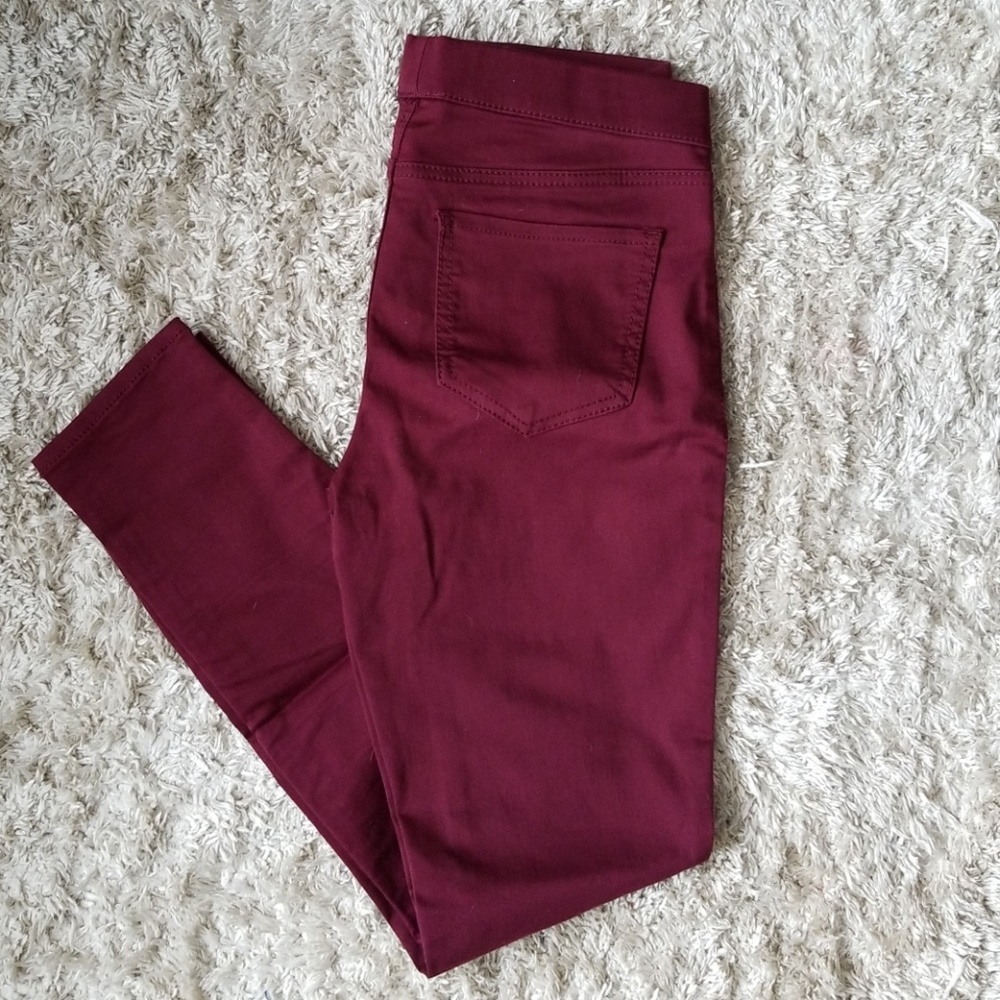 No Boundaries maroon jegging
